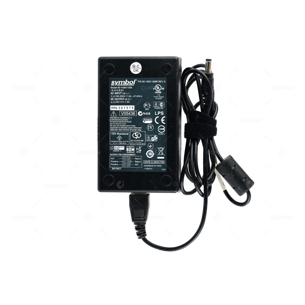 50-14001-006 SYMBOL 36W 24V 1.5A AC/DC ADAPTER -